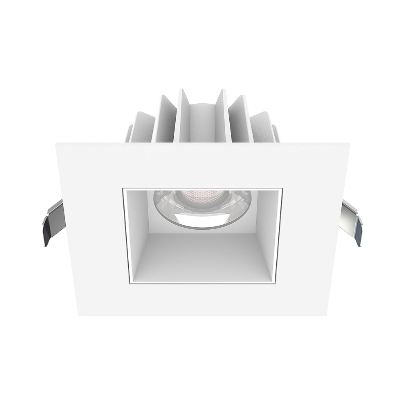 Lotus JXL-COB04-S15W 4" 15W LED Square Economy Recessed Downlight, 5CCT Selectable - Smooth White/White