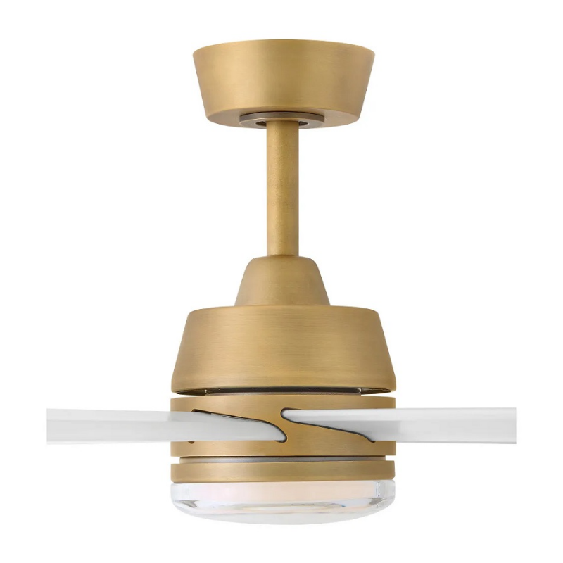 Hinkley 910672 Current 72" Smart Ceiling Fan with LED Light Kit - Heritage Brass