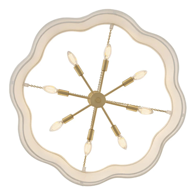 Hinkley 47735 Gwen 8-lt 32" LED Chandelier - Lacquered Brass
