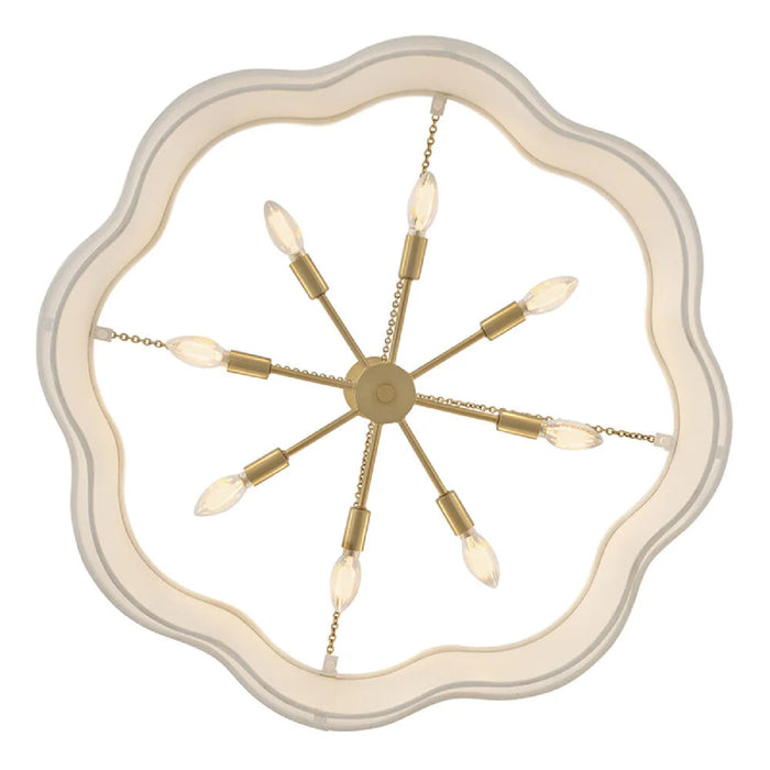 Hinkley 47735 Gwen 8-lt 32" LED Chandelier - Lacquered Brass