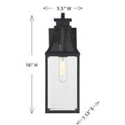 Savoy House 5-605 Emery 1-lt 16" Tall Outdoor Wall Lantern