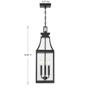 Savoy House 5-608 Emery 3-lt 8" Outdoor Hanging Lantern