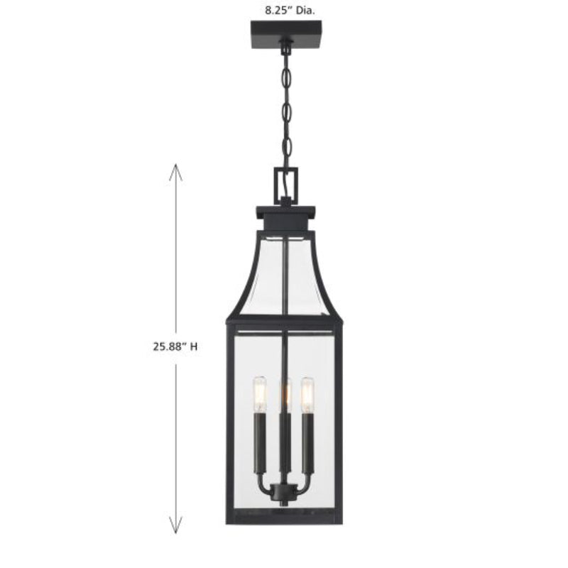 Savoy House 5-608 Emery 3-lt 8" Outdoor Hanging Lantern