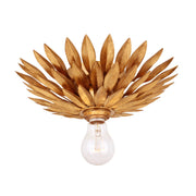 Crystorama 500 Broche 1-lt 11" Flush Mount - Antique Gold