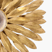 Crystorama 500 Broche 1-lt 11" Flush Mount - Antique Gold