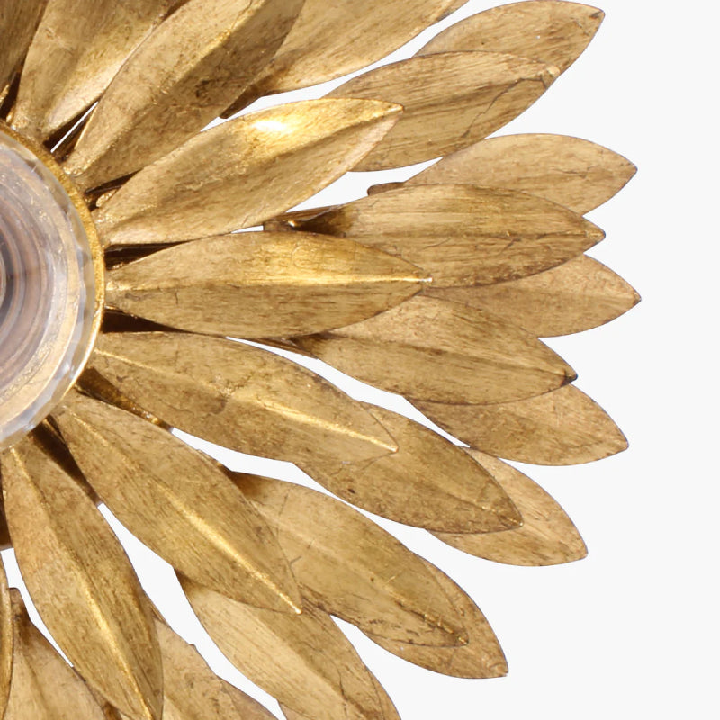 Crystorama 500 Broche 1-lt 11" Flush Mount - Antique Gold