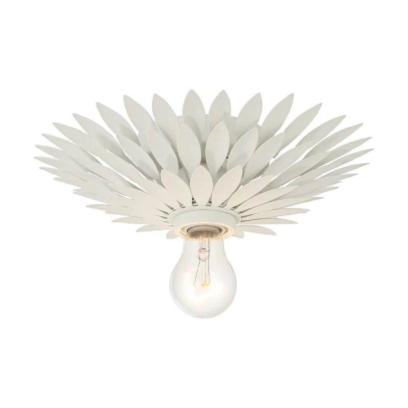 Crystorama 500 Broche 1-lt 11" Flush Mount - Matte White