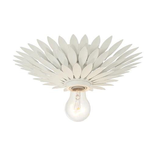 Crystorama 500 Broche 1-lt 11" Flush Mount - Matte White