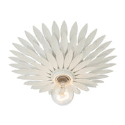 Crystorama 500 Broche 1-lt 11" Flush Mount - Matte White