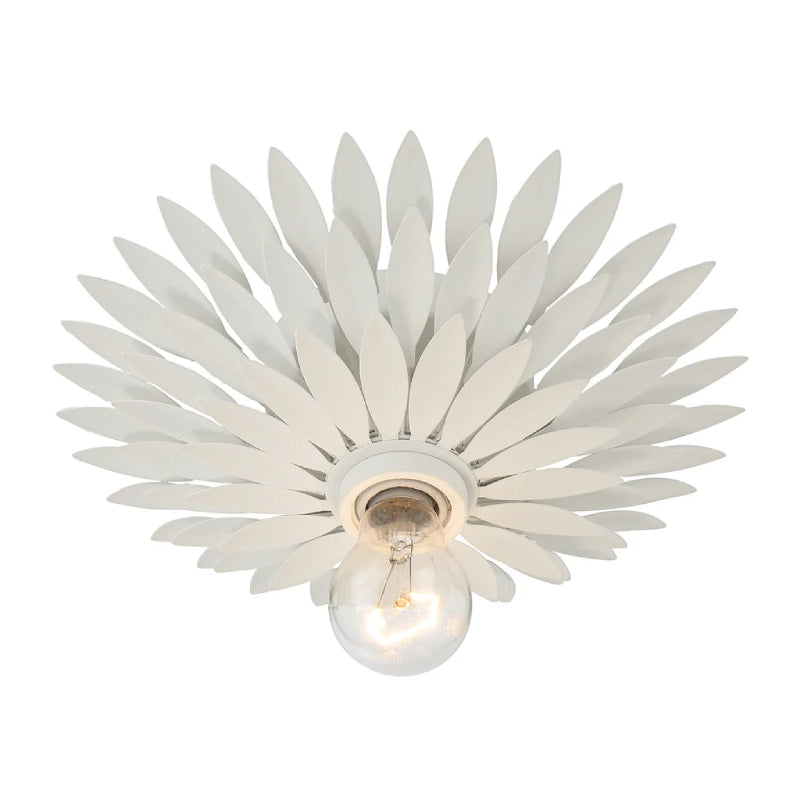 Crystorama 500 Broche 1-lt 11" Flush Mount - Matte White