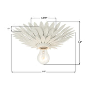 Crystorama 500 Broche 1-lt 11" Flush Mount