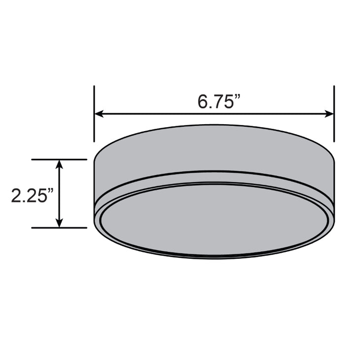 Access 50004LEDD-120V Beat 1-lt 7" LED Flush Mount