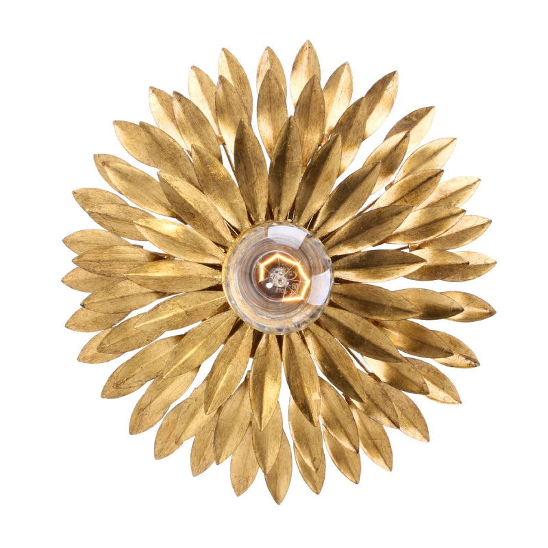 Crystorama 500W Broche 1-lt 11" Wall Sconce - Antique Gold