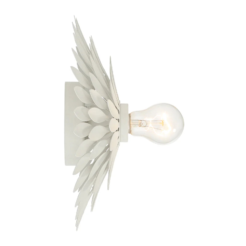 Crystorama 500W Broche 1-lt 11" Wall Sconce - Matte White