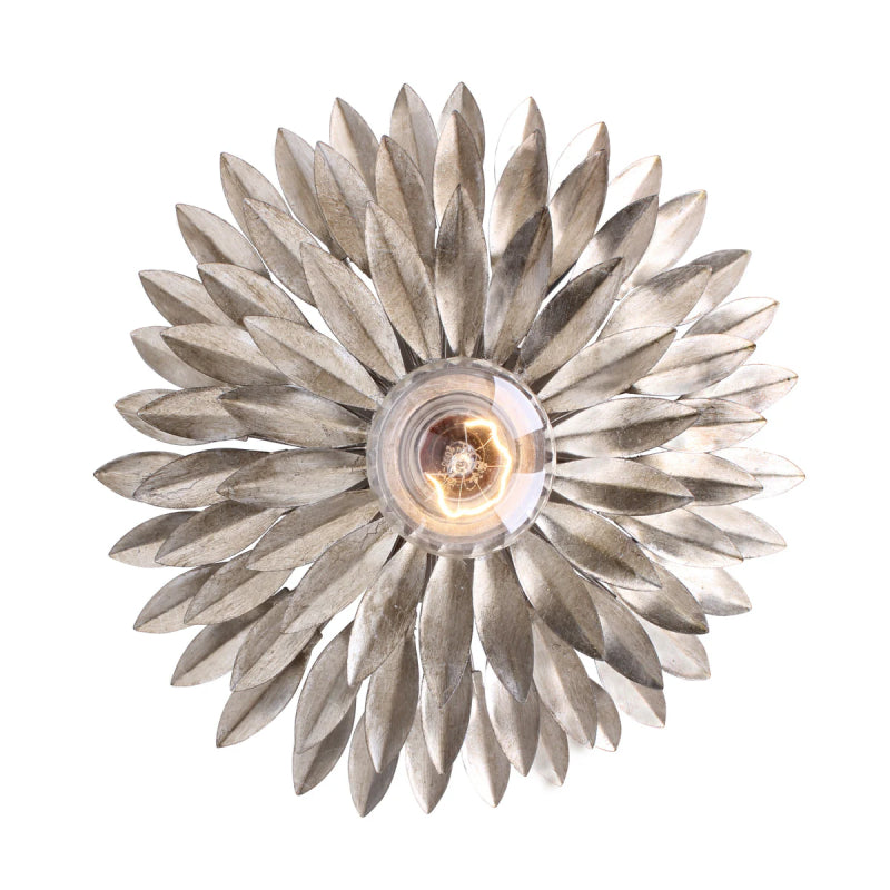 Crystorama 500W Broche 1-lt 11" Wall Sconce - Antique Silver