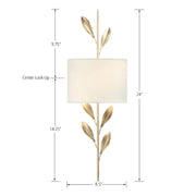 Crystorama 501 Broche 2-lt 24" Tall Wall Sconce