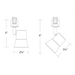 WAC L-5010 Solo 9W LED Track Head, L Track, CCT Selectable