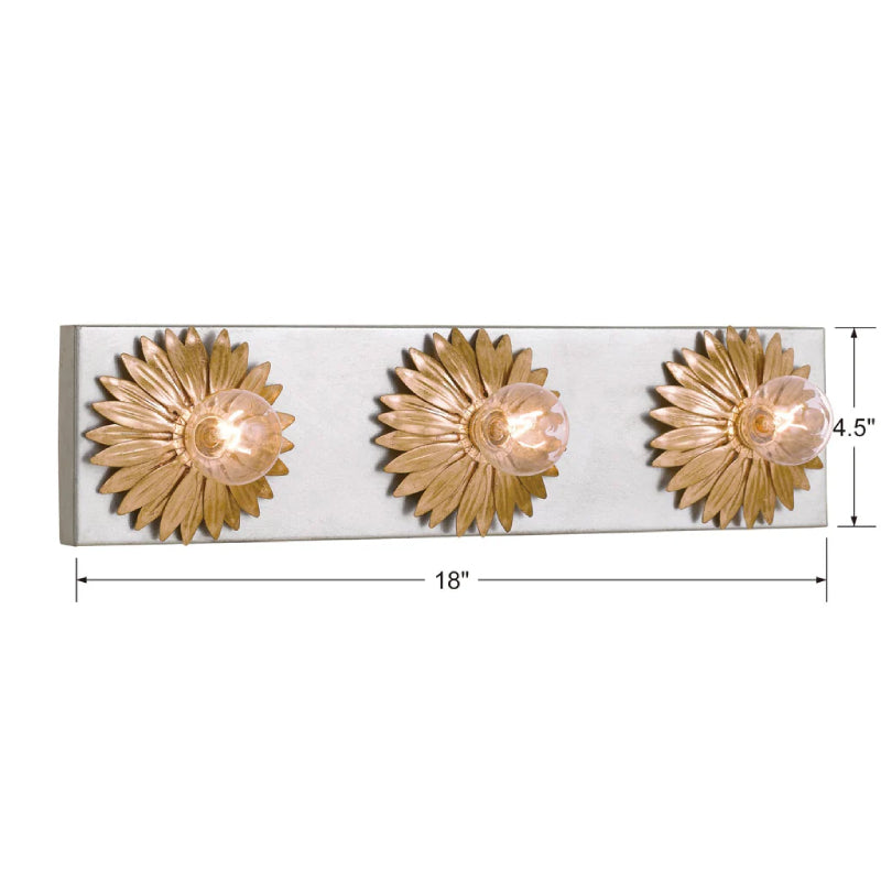 Crystorama 503 Broche 3-lt 18" Bathroom Vanity Light