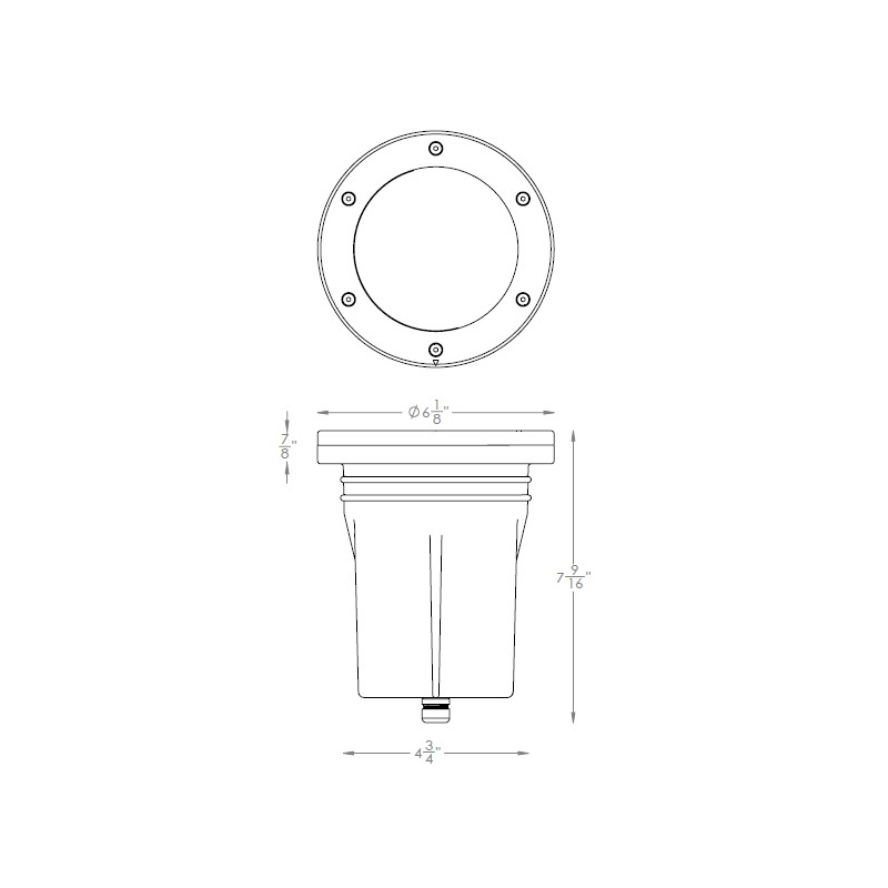 WAC 5034 Grand Landscape Recessed LED In-Ground Light