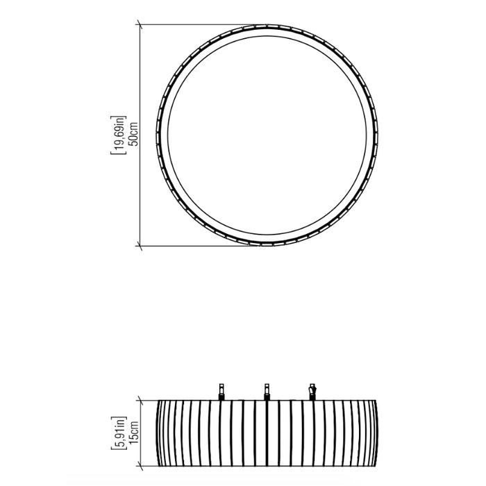 Accord 5038LED Barrel 1-lt 20" LED Flush Mount