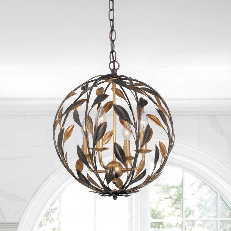 Crystorama 504 Broche 4-lt 16" Chandelier - 