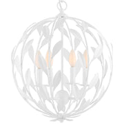 Crystorama 504 Broche 4-lt 16" Chandelier - Matte White