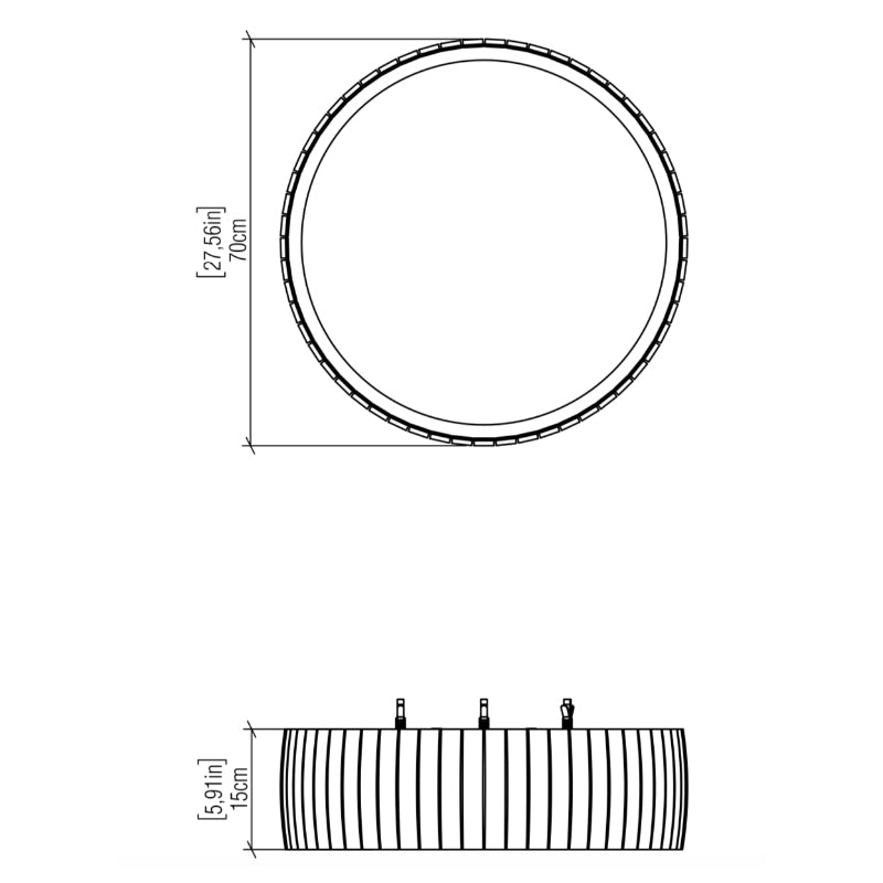 Accord 5040LED Barrel 1-lt 28" LED Flush Mount