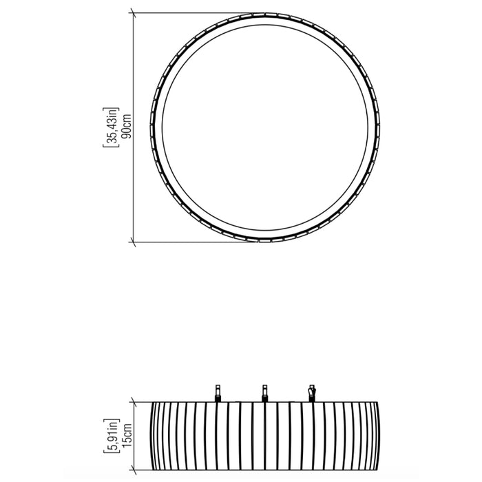 Accord 5042LED Barrel 1-lt 35" LED Flush Mount