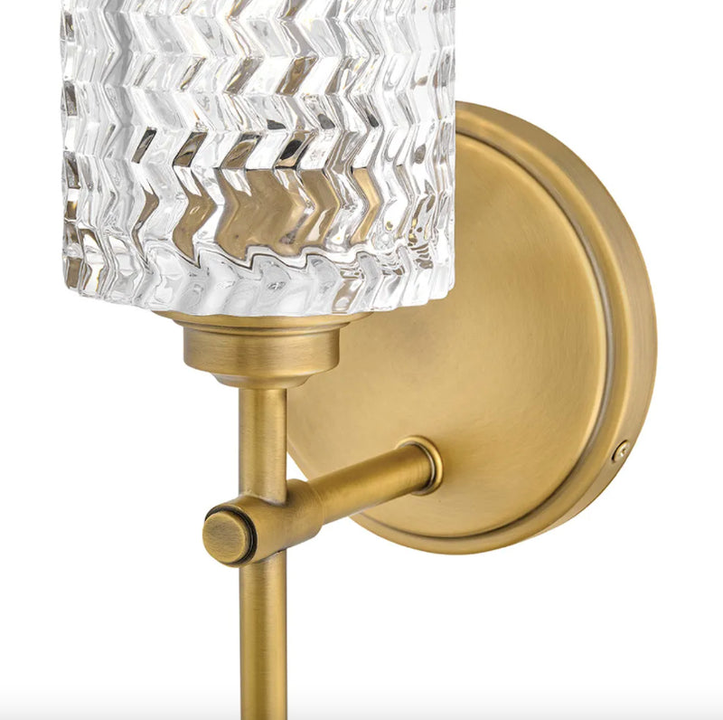 Hinkley 5045 Elle 1-lt 19" Tall LED Wall Sconce - Heritage Brass