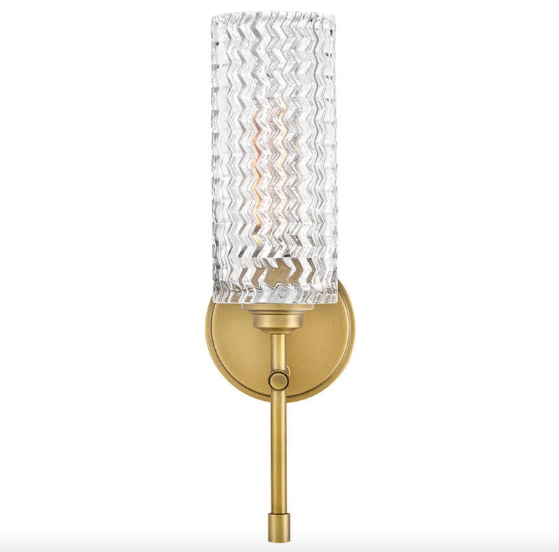 Hinkley 5045 Elle 1-lt 19" Tall LED Wall Sconce - Heritage Brass