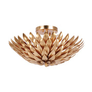 Crystorama 505 Broche 4-lt 16" Semi Flush Mount - Antique Gold