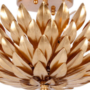 Crystorama 505 Broche 4-lt 16" Semi Flush Mount - Antique Gold