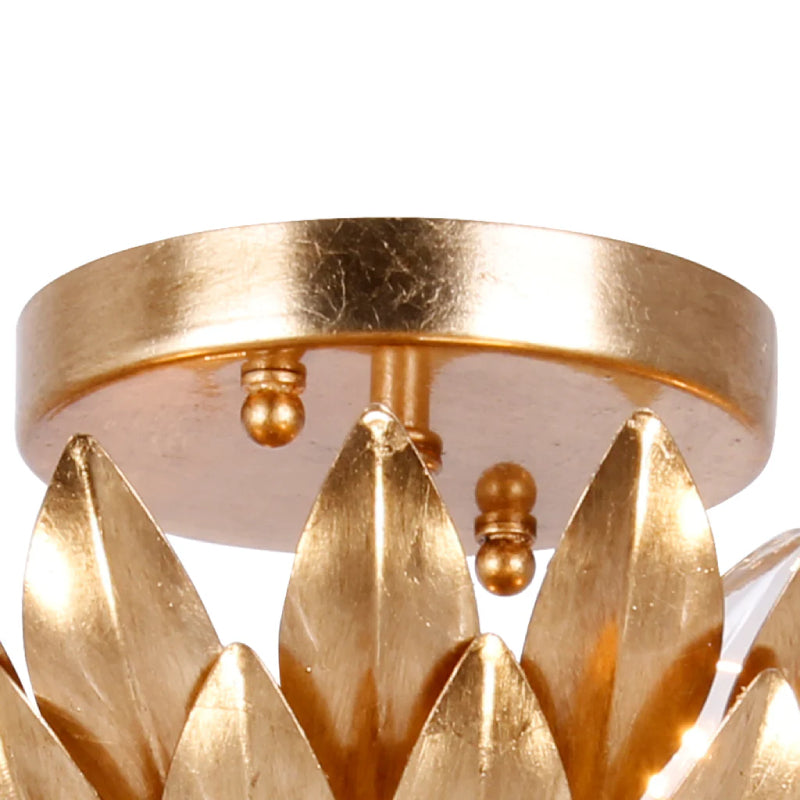 Crystorama 505 Broche 4-lt 16" Semi Flush Mount - Antique Gold