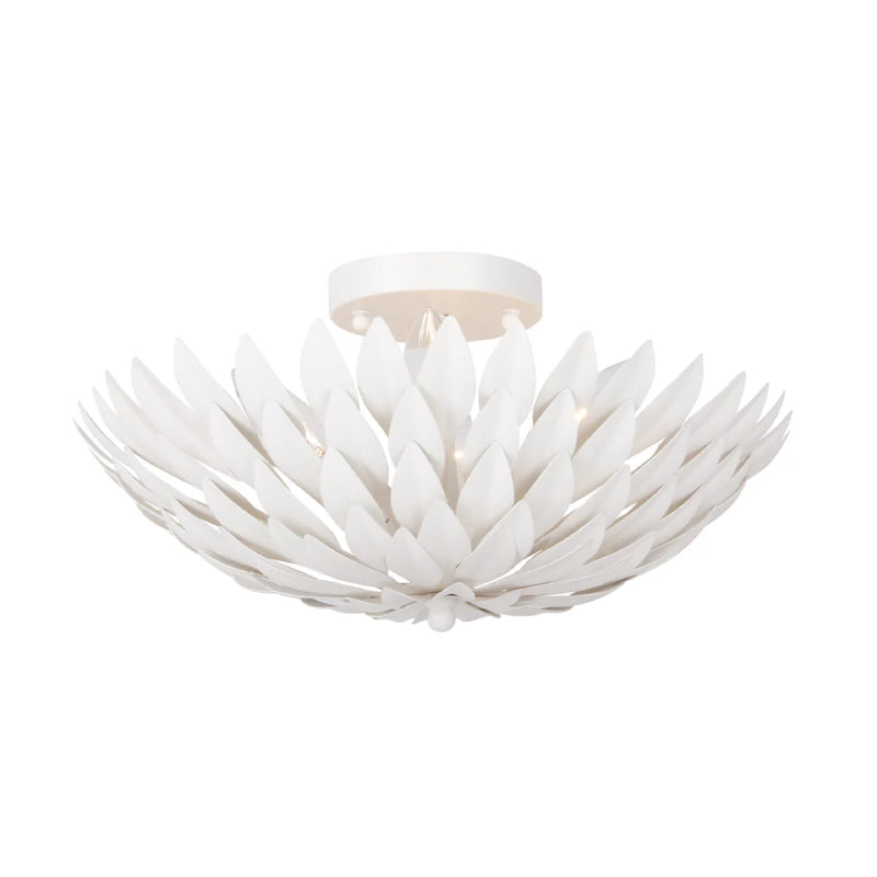 Crystorama 505 Broche 4-lt 16" Semi Flush Mount - Matte White
