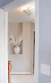 Crystorama 505 Broche 4-lt 16" Semi Flush Mount - Matte White