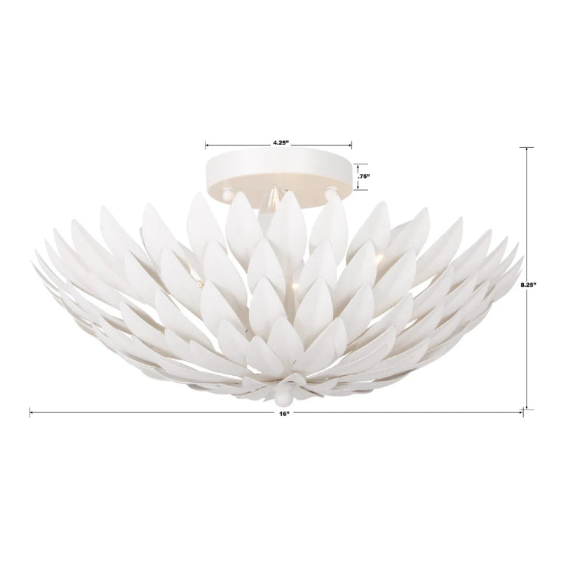 Crystorama 505 Broche 4-lt 16" Semi Flush Mount