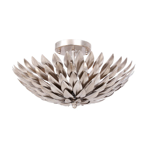 Crystorama 505 Broche 4-lt 16" Semi Flush Mount - Antique Silver