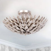 Crystorama 505 Broche 4-lt 16" Semi Flush Mount - Antique Silver