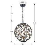 Crystorama 506 Broche 6-lt 21" Chandelier