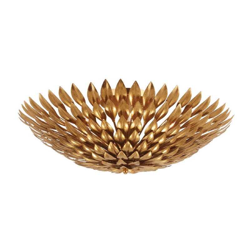 Crystorama 507 Broche 6-lt 24" Semi Flush Mount - Antique Gold