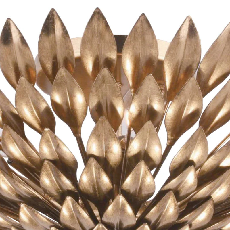 Crystorama 507 Broche 6-lt 24" Semi Flush Mount - Antique Gold