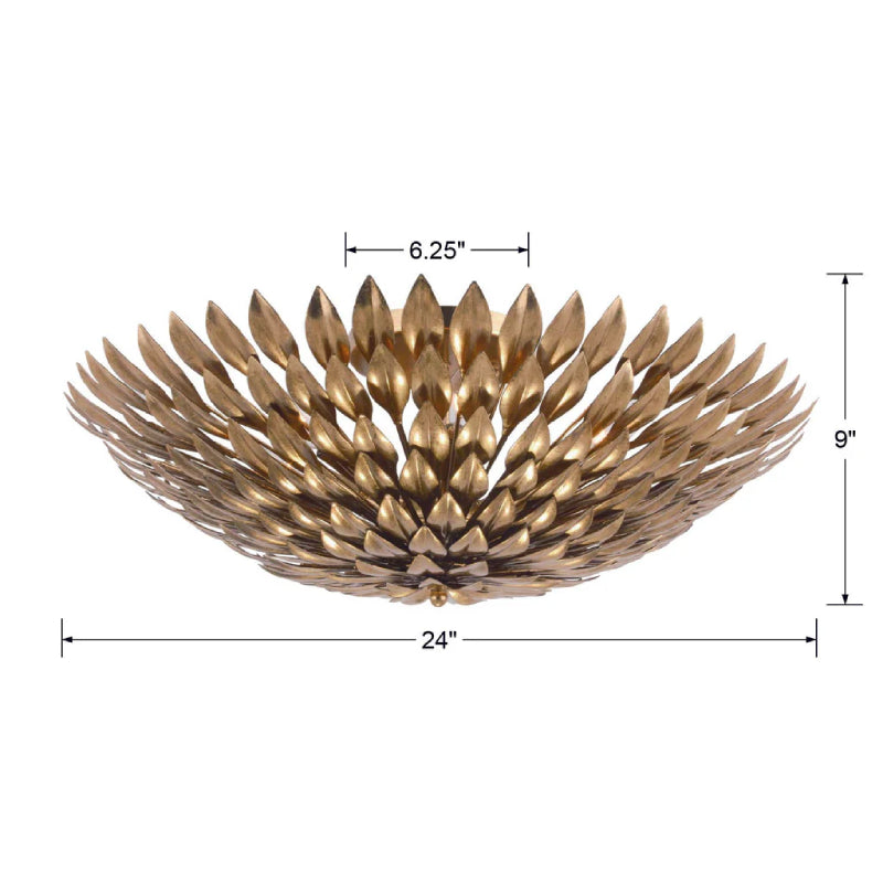 Crystorama 507 Broche 6-lt 24" Semi Flush Mount