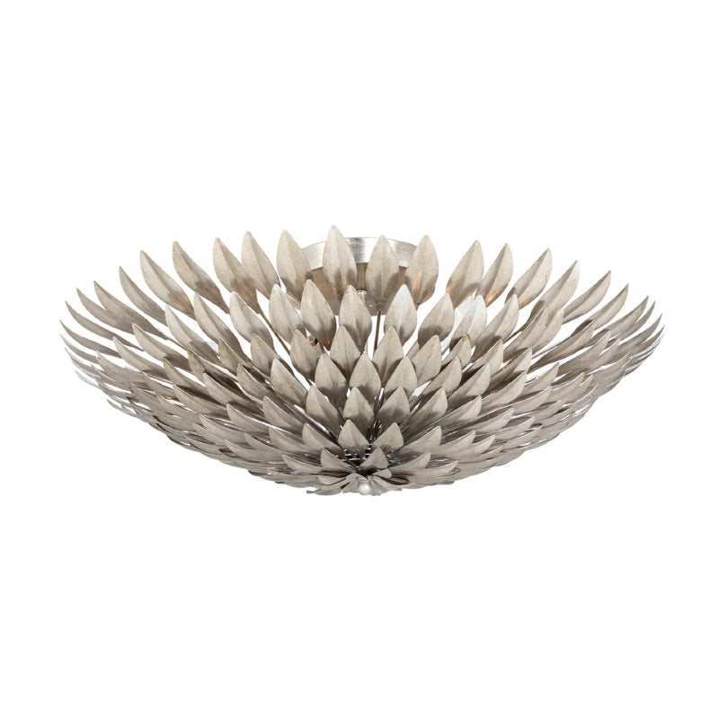 Crystorama 507 Broche 6-lt 24" Semi Flush Mount - Antique Silver