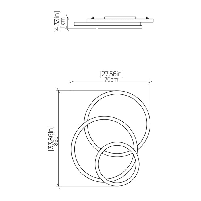 Accord 5084LED Frame 34" LED Flush Mount