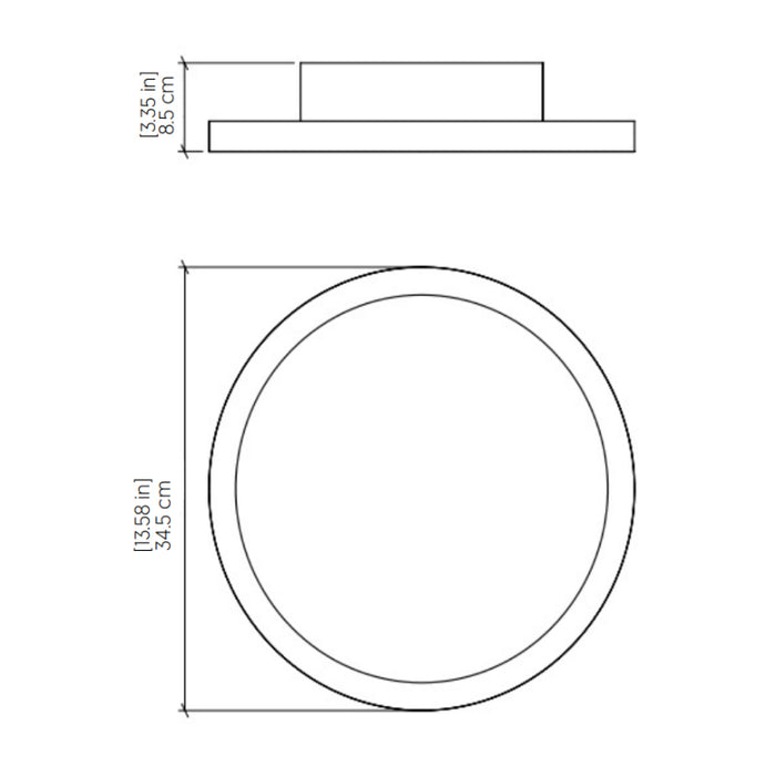 Accord 5089LED Naia 1-lt 14" LED Flush Mount
