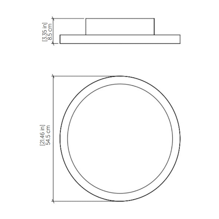 Accord 5090LED Naia 1-lt 21" LED Flush Mount