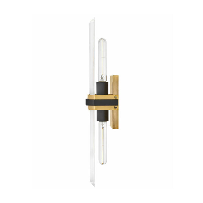 Hinkley 50942 Kipton 2-lt 22" Tall LED Wall Sconce - Heritage Brass with Black accents