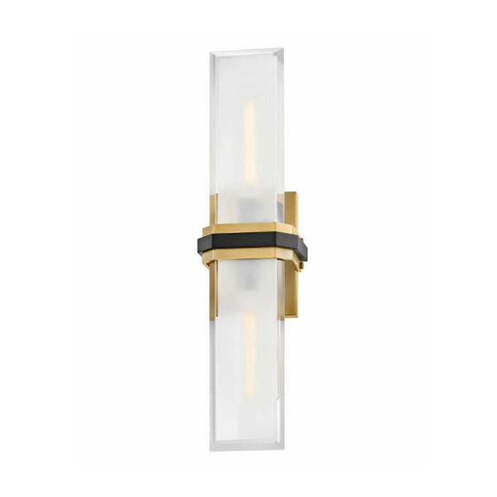 Hinkley 50942 Kipton 2-lt 22" Tall LED Wall Sconce - Heritage Brass with Black accents