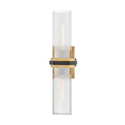 Hinkley 50942 Kipton 2-lt 22" Tall LED Wall Sconce - Heritage Brass with Black accents