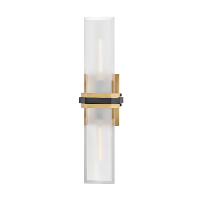 Hinkley 50942 Kipton 2-lt 22" Tall LED Wall Sconce - Heritage Brass with Black accents